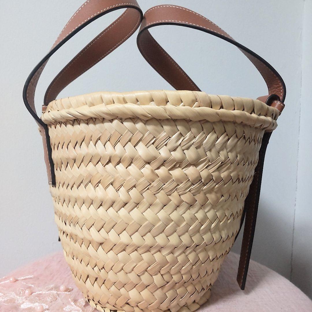 【美品】ロエベ　LOEWE　かごバッグ　スモール　ブラウン