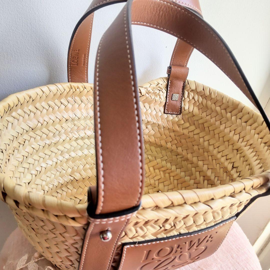 【美品】ロエベ　LOEWE　かごバッグ　スモール　ブラウン