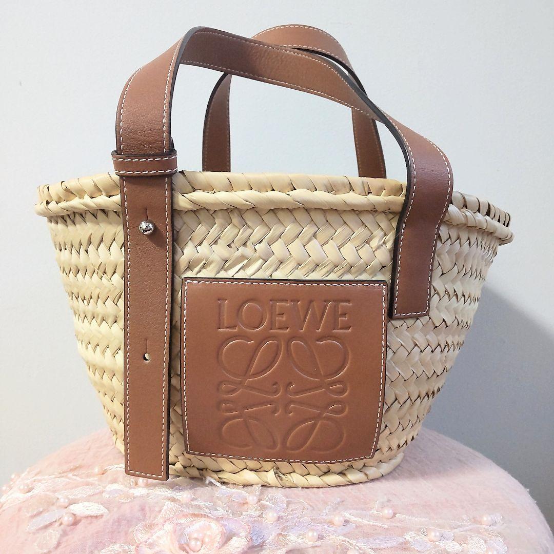 【美品】ロエベ　LOEWE　かごバッグ　スモール　ブラウン