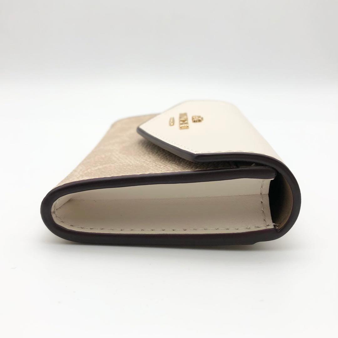 COACH 大人気！！ フラップ カードケース シグネチャー チョーク 新品