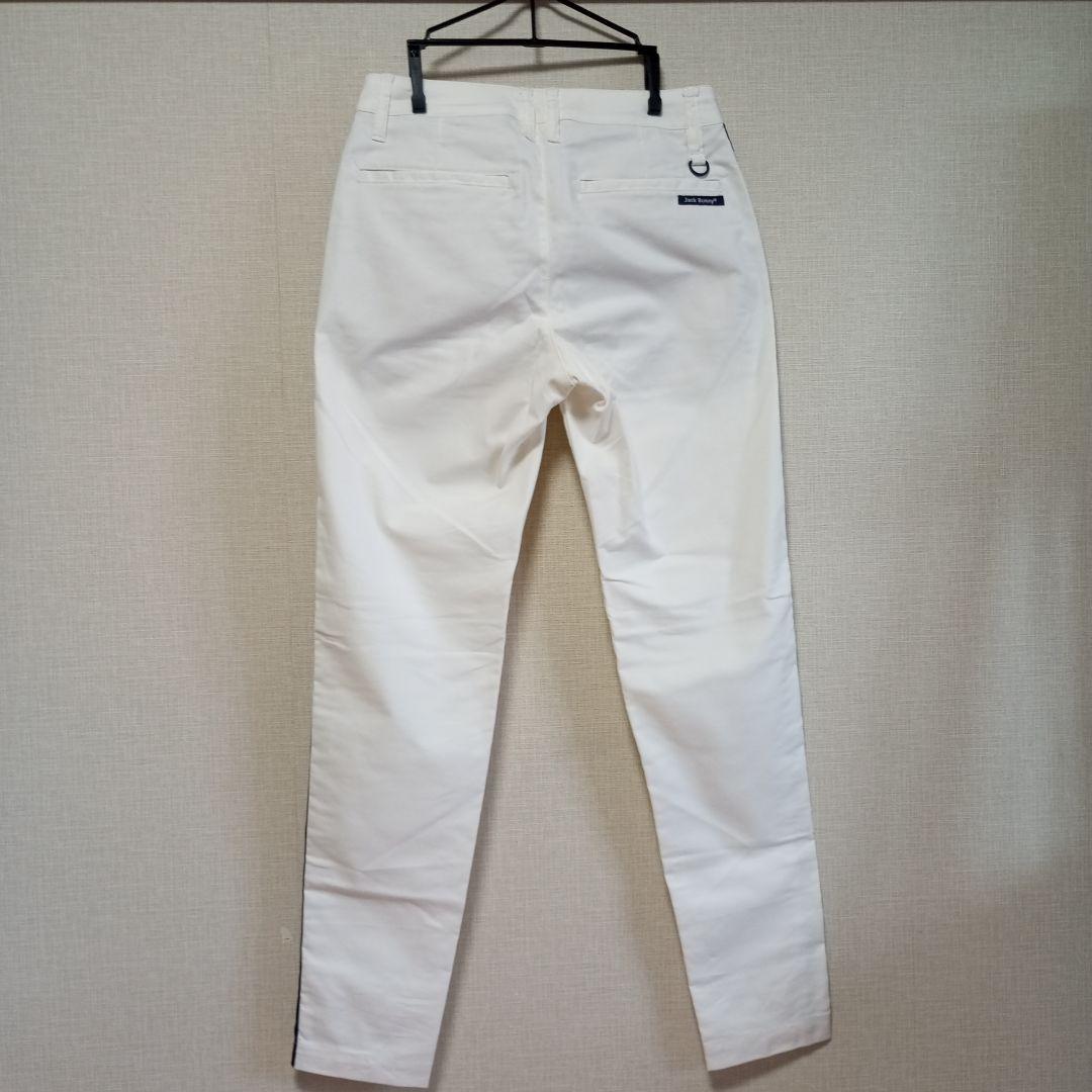 Jack Bunny!! レディースロングパンツ サイドストライプ ホワイト