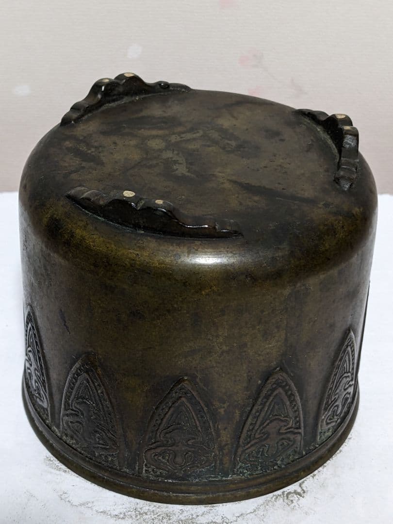 ♦江戸 幕末 明治初期 三ツ足 香炉 火入 銅器 銅製 真鍮 唐銅 唐金 骨董品