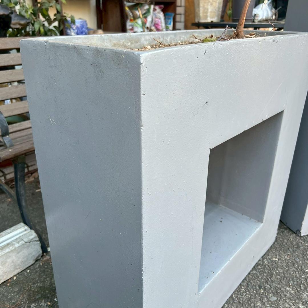 2月特価セール【 2点セット ガーデンインテリア 大・小セット グレー 】