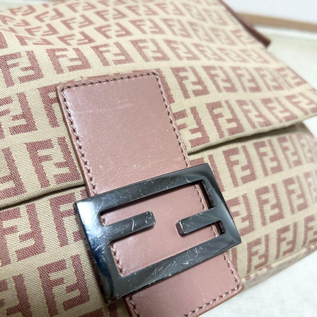 美品　フェンディ　マンマバケット　ワンショルダー　ショルダーバッグ　ズッカ柄