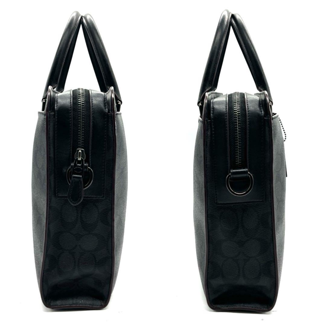 コーチ 2way ブリーフケース ビジネスバッグ シグネチャー PVC レザー