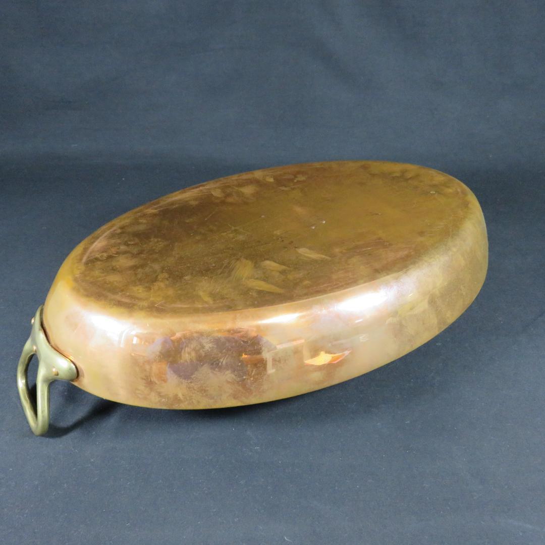 オーバルパン 楕円 両手鍋 銅製 銅 コッパー フランス製 調理道具