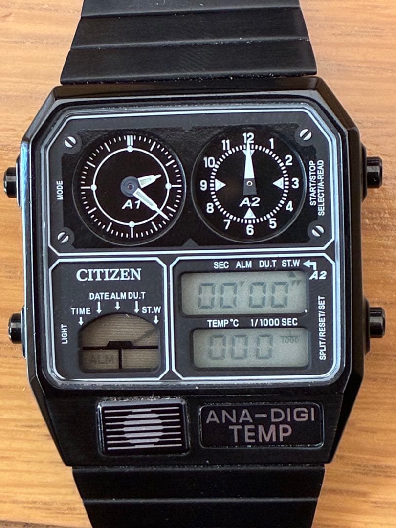 CITIZEN ANA-DIGI TEMP 腕時計 電池交換済み