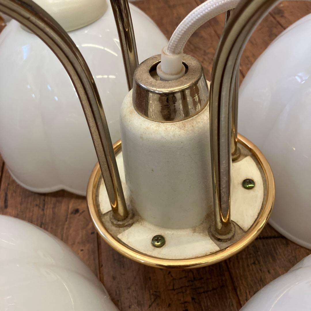 ① 丸善電機 ラッキー 花モチーフ 4灯シャンデリア 白熱灯器具 テーブルライト