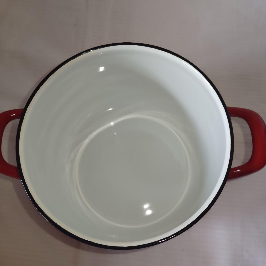 【良品】KOCKUMS　ヴィンテージ ホーロー両手鍋　スウェーデン　北欧　レッド