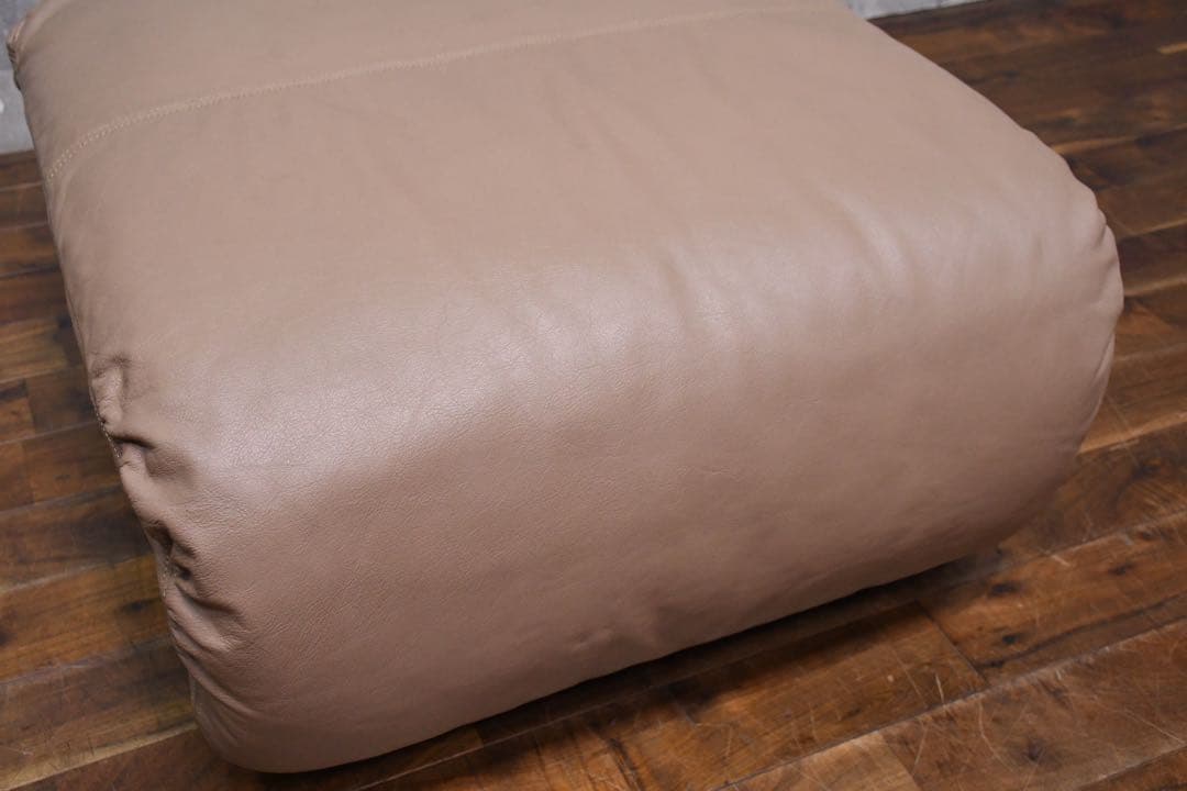 DLK151 マルニ木工 レザー/本革張り オットマン フットスツール 足置き