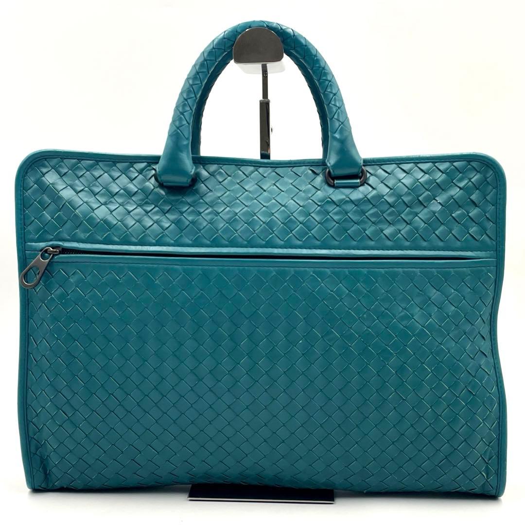 【極美品】ボッテガヴェネタ イントレチャート 2wayブリーフケース ラムレザー
