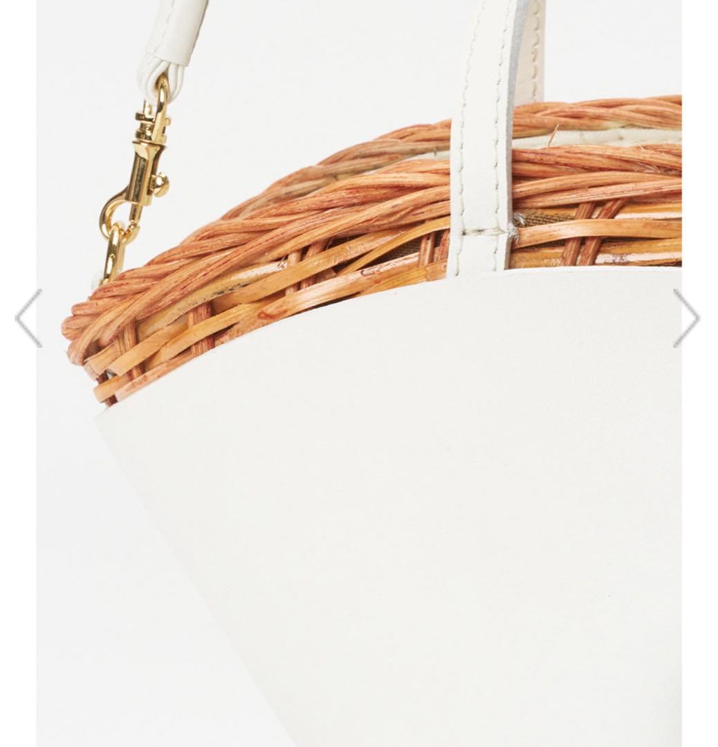 最終お値下げ【美品】アルアバイル レザーコンビカゴバッグ