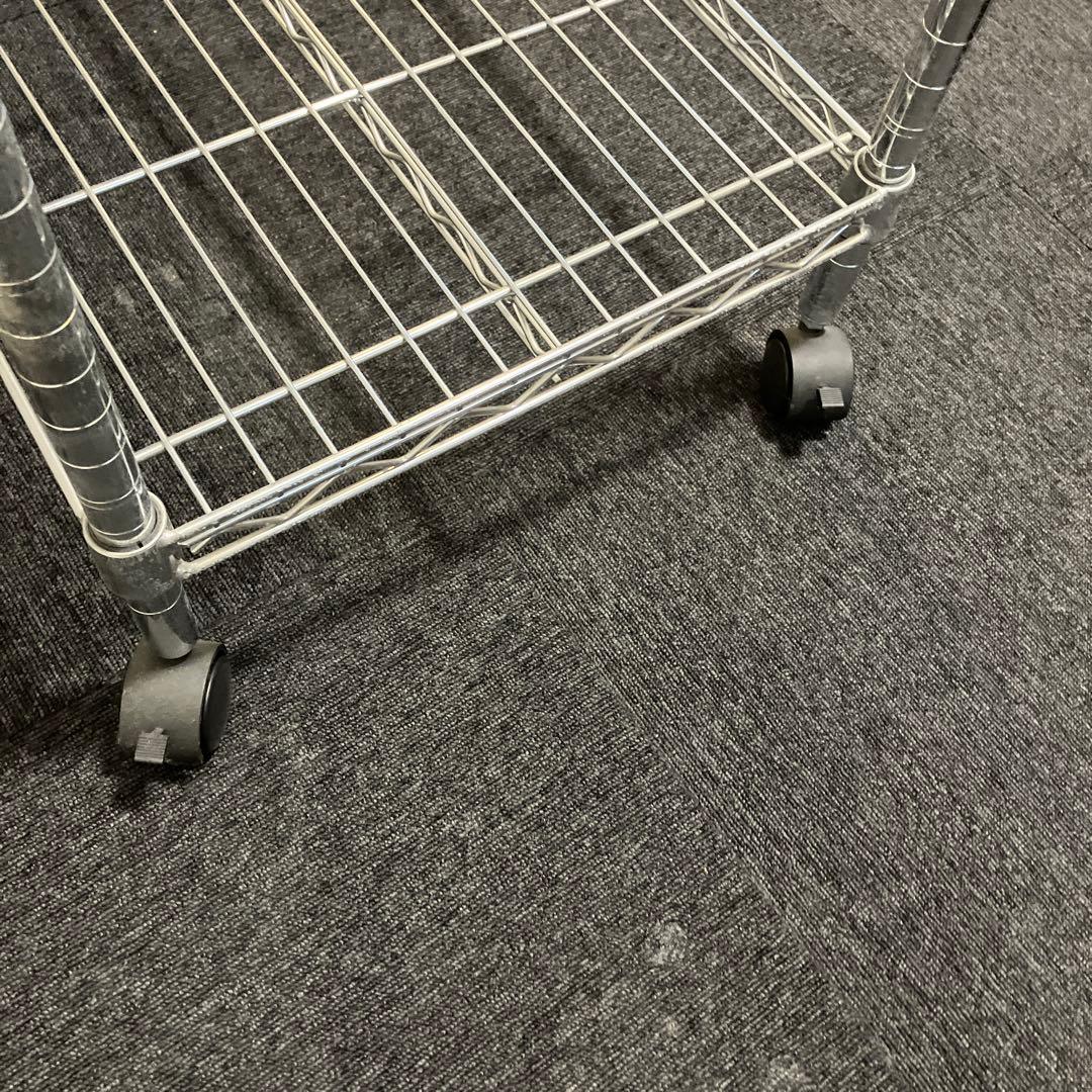 メタルラック キャスター付W120×D46×H155 4段 スチールラック 頑丈