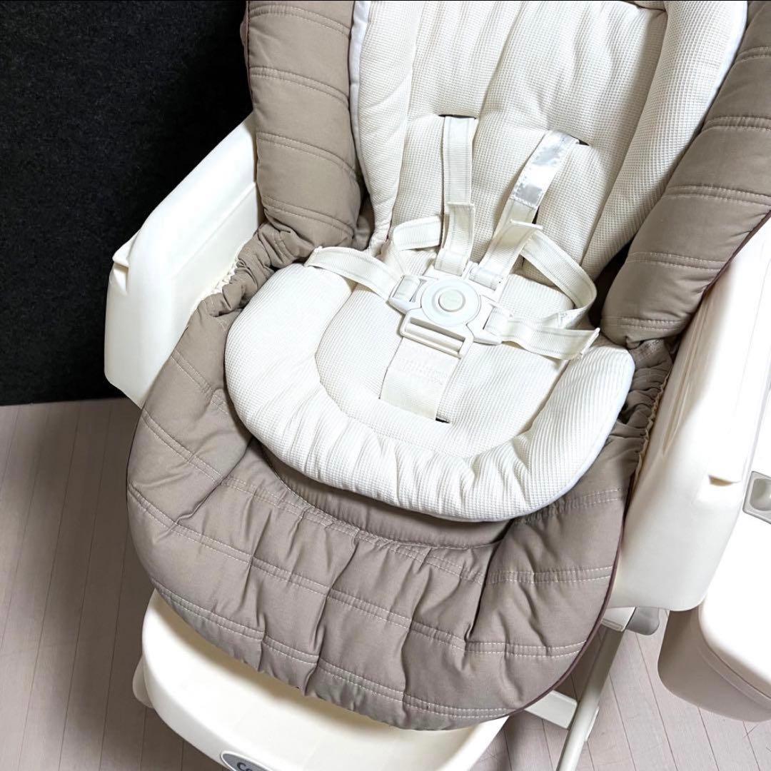 コンビ　ネムリラ　オートスウィング　エッグショック　ハイローチェア　ブラウン