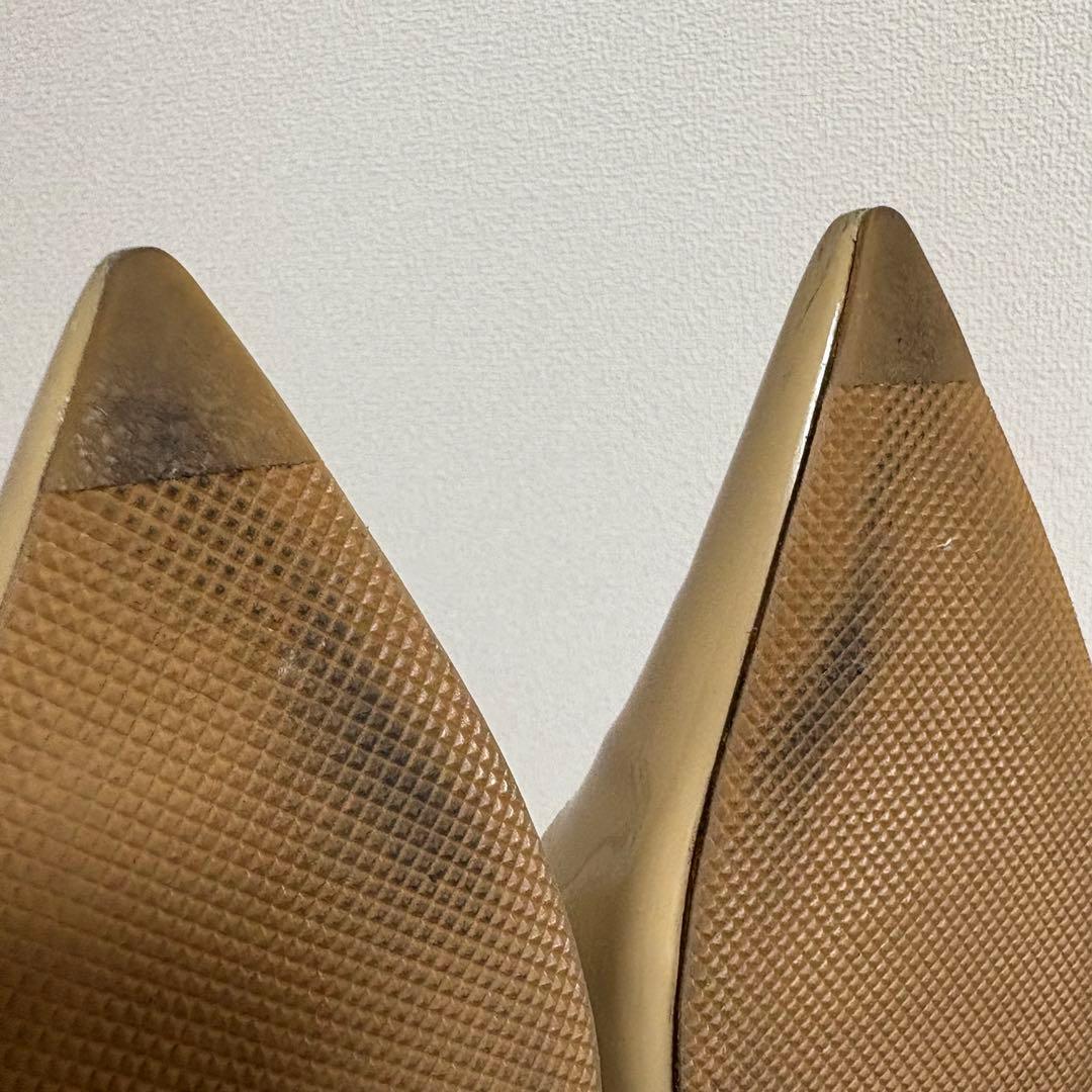 PELLICO ANIMA アネッリ エナメル パンプス 1cm ベージュ 39