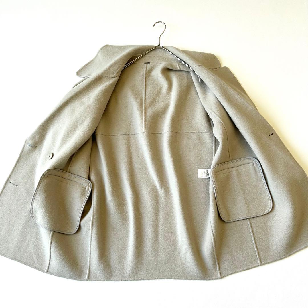 3047y美品 ミラオーウェン ダブルフェイスミドルリバーコート ウール