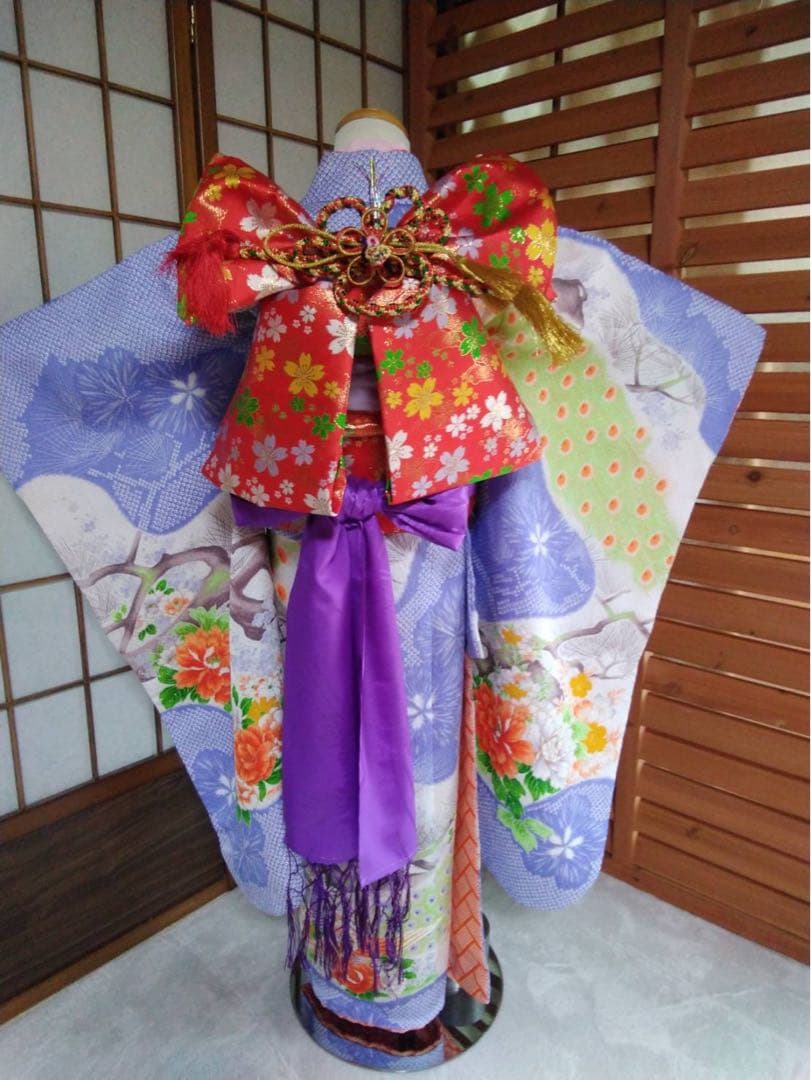 7歳向け・化繊のお着物セットです