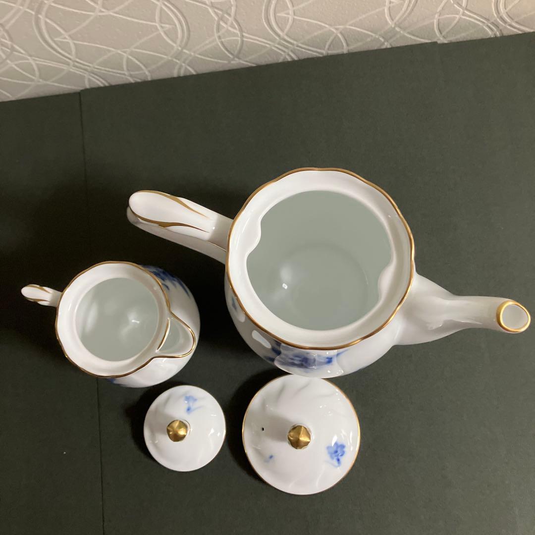 大倉陶園すみれ　カップ&ソーサー　ポット　ミルクポット　スプーン