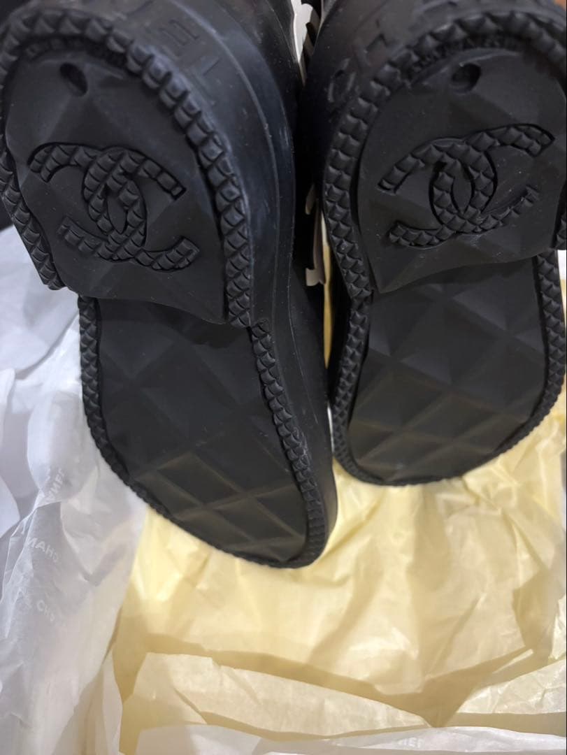 激レア！未使用！シャネル　アンクルラバーブーツ