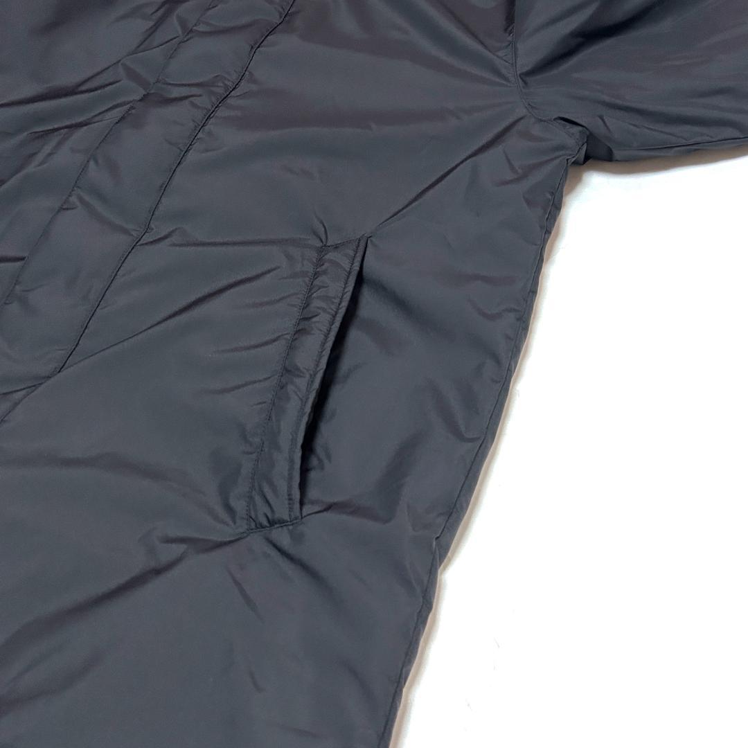 新品　ADIDAS　2XLサイズ　ロング ボアコート　ベンチコート　ブラック