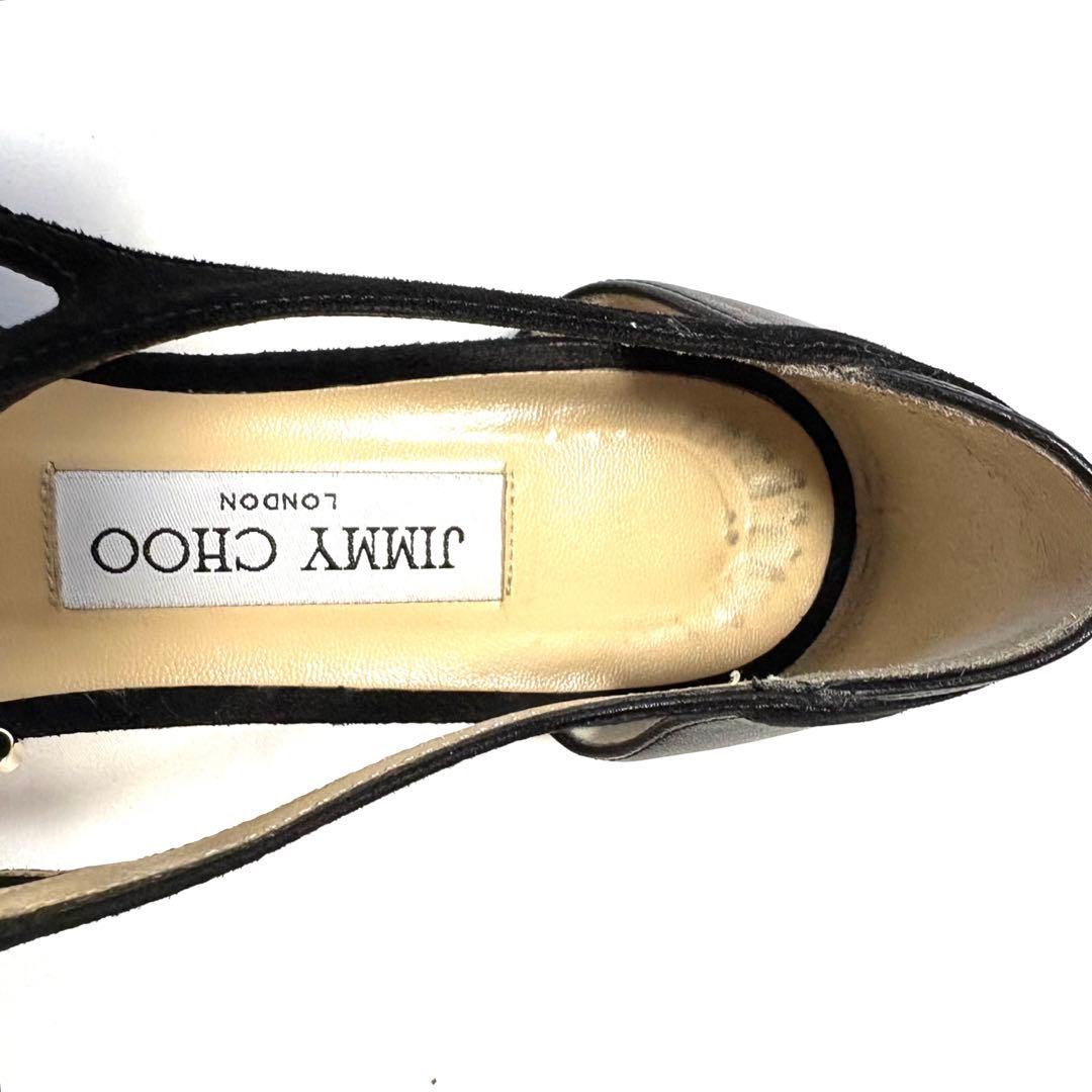 ジミーチュウ★Vanessa★黒スエード フラットシューズ★37