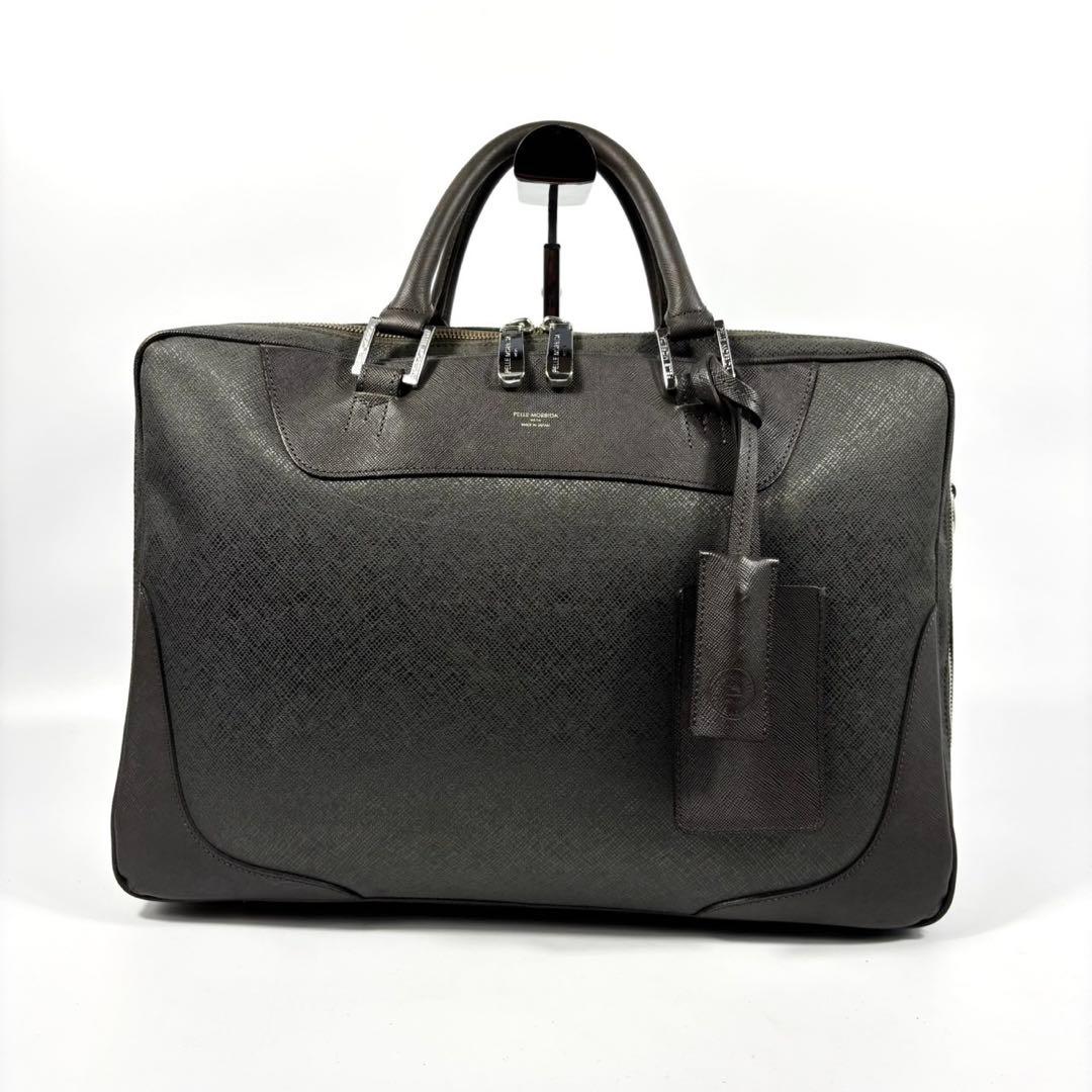 ✨美品✨ペッレモルビダ ビジネスバッグ キャピターノ リモンタ 2室 グレー