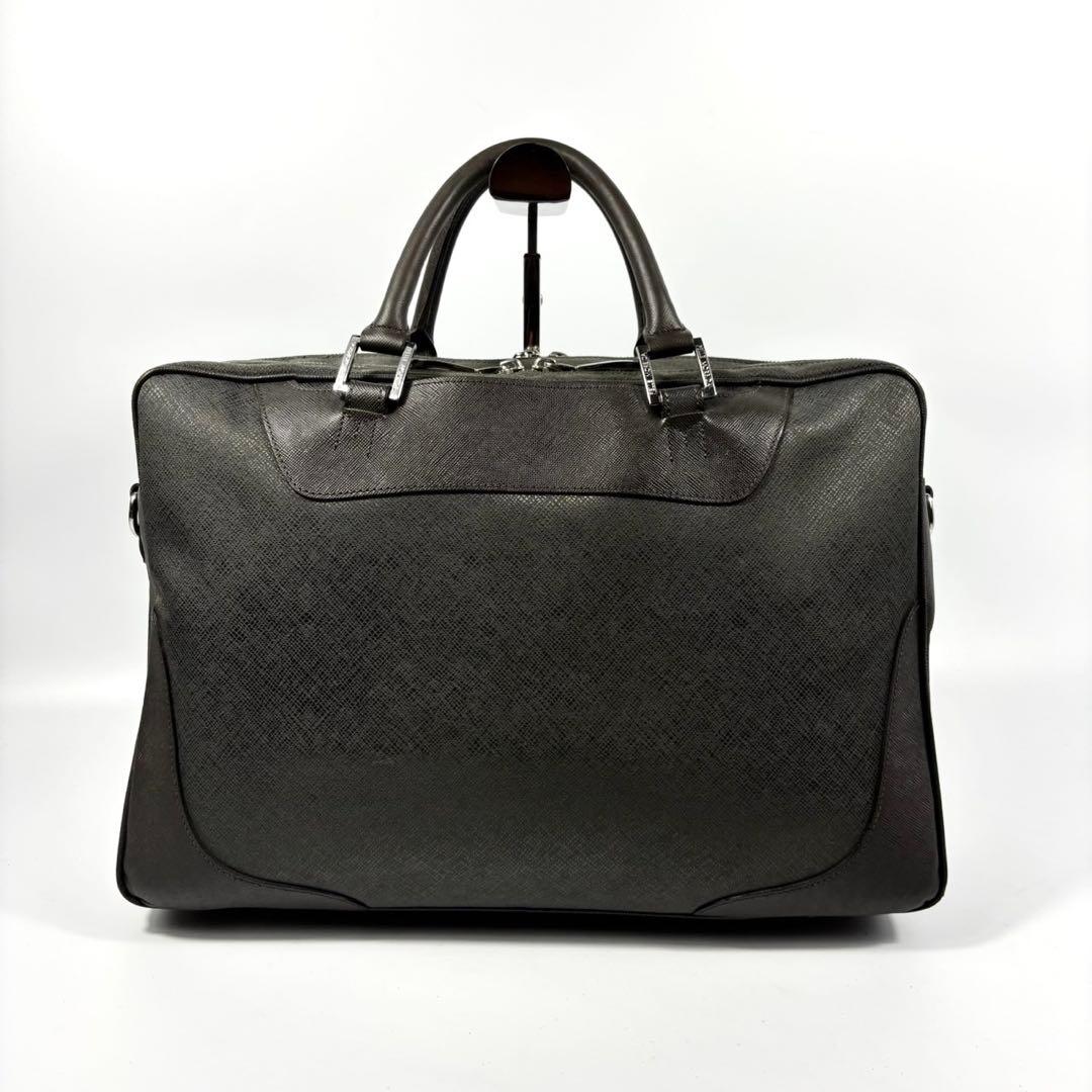 ✨美品✨ペッレモルビダ ビジネスバッグ キャピターノ リモンタ 2室 グレー