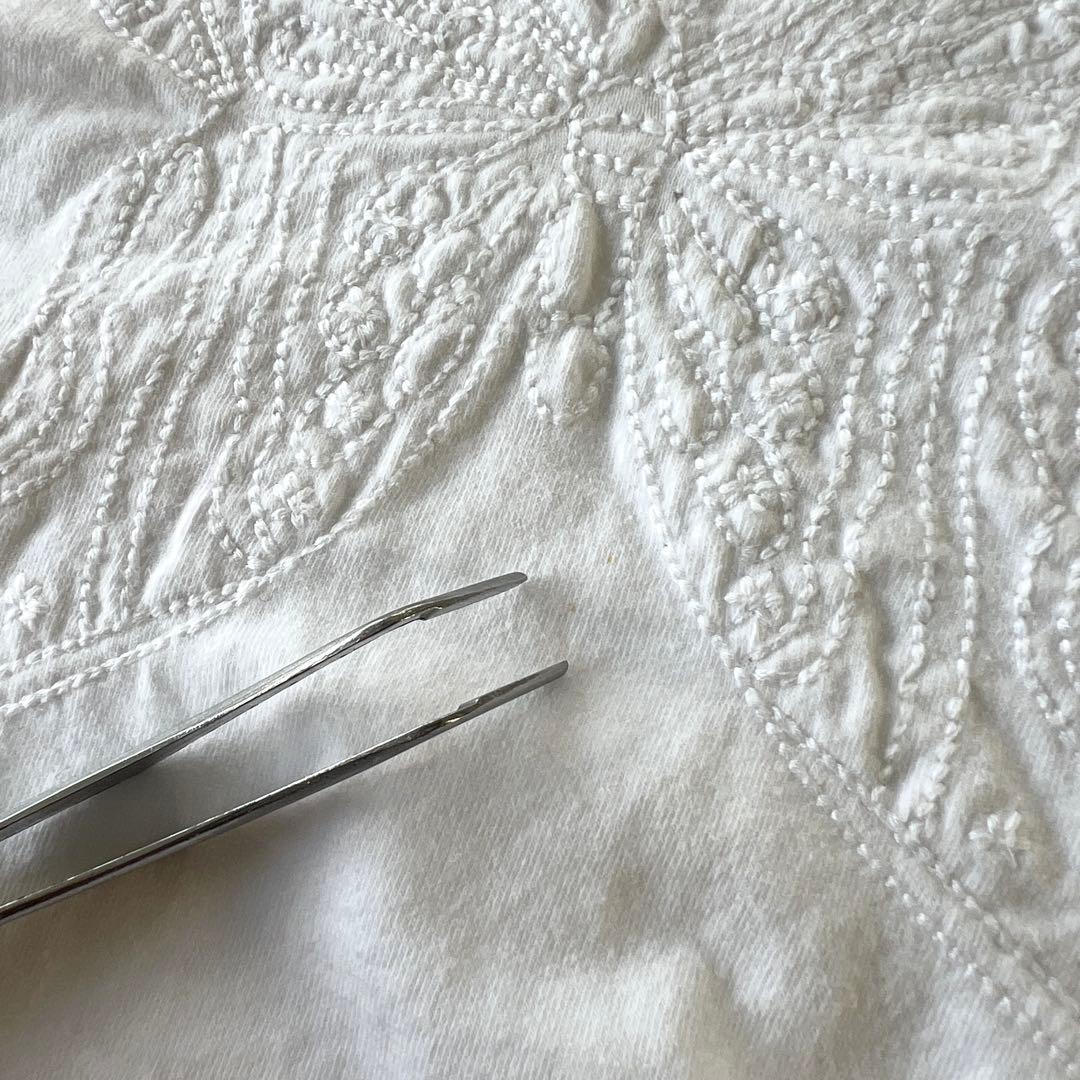 ジュンヤワタナベ チュニック 蝶 刺繍 ホワイト