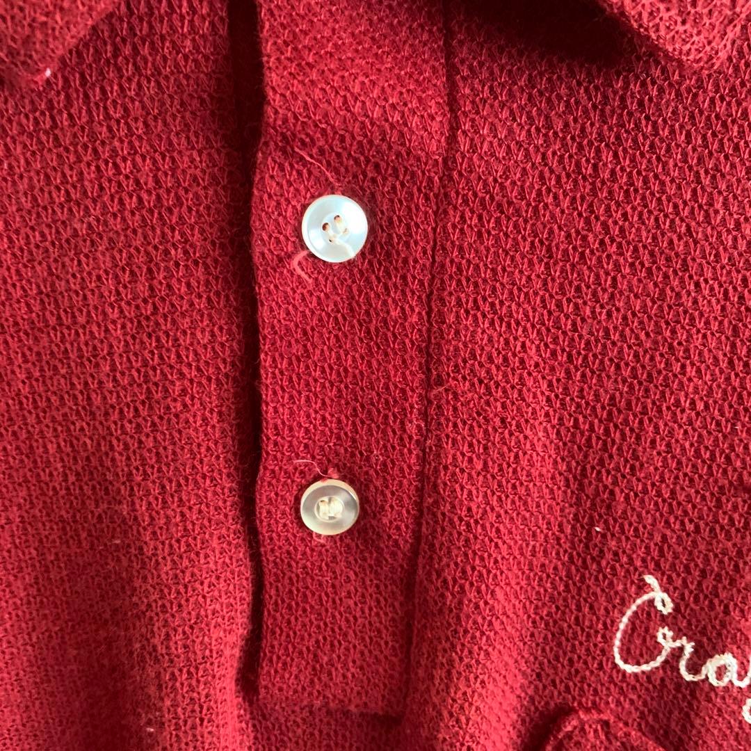 ビンテージ　Craig Lapit 赤 ボーリングシャツ