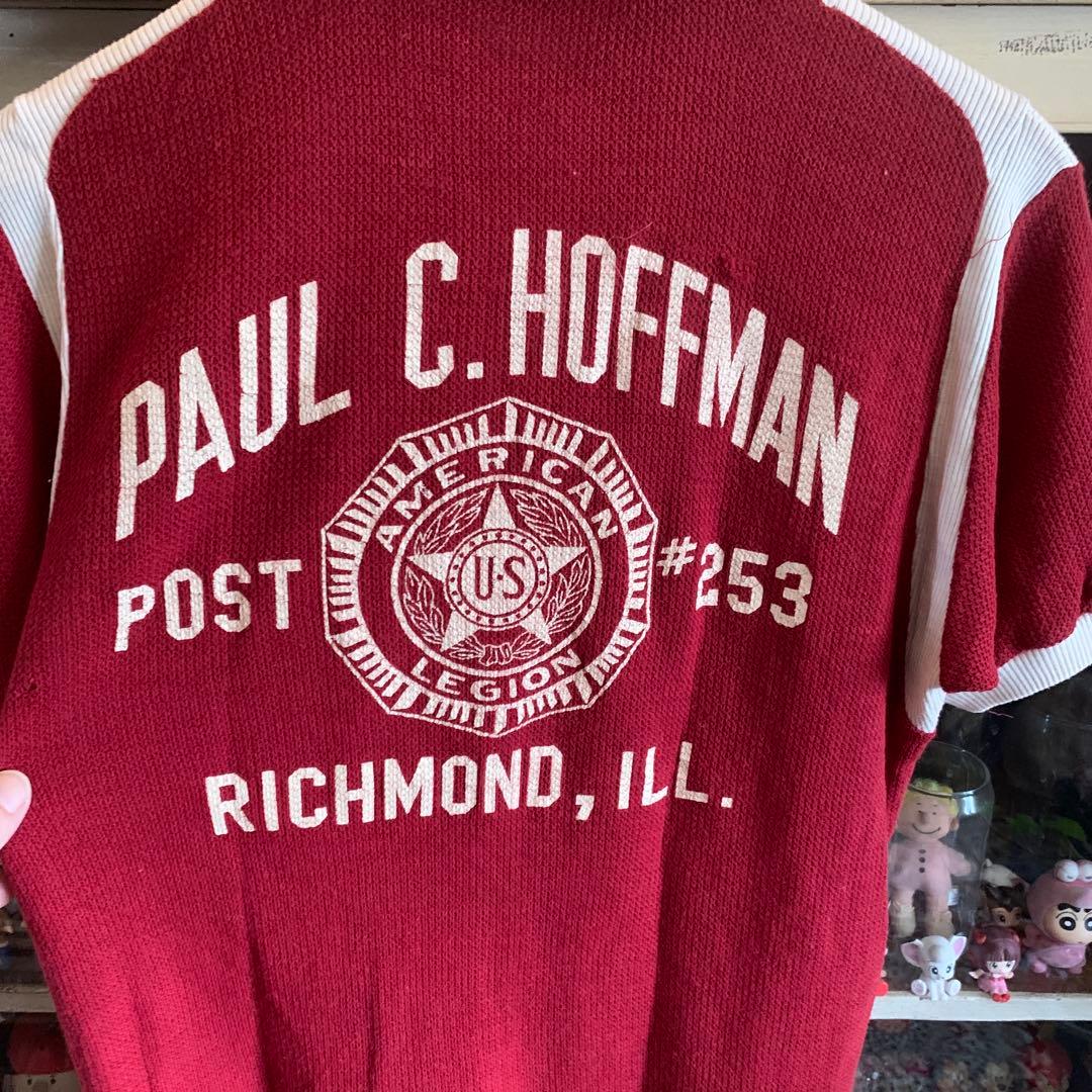 ビンテージ　Craig Lapit 赤 ボーリングシャツ