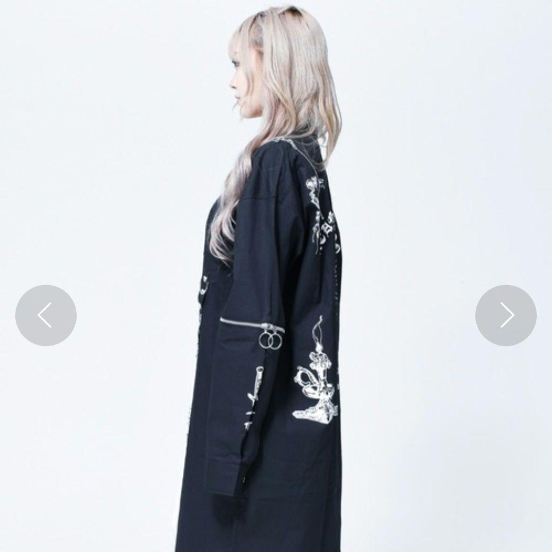 美品♥ レフレム 【F】Dリングデザインロングシャツ ブラック レディース