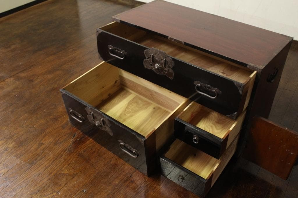 兜金具！庄内箪笥 古家具/古民家/時代箪笥/チェスト/和家具/古道具/古民具