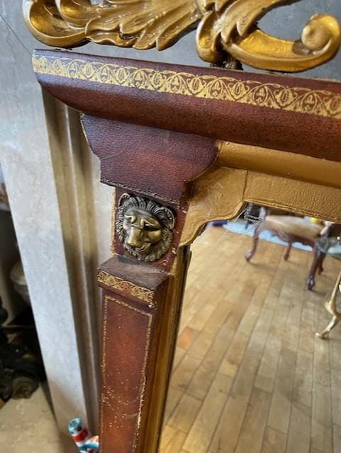 バロック様式 木製ミラー 大きめ