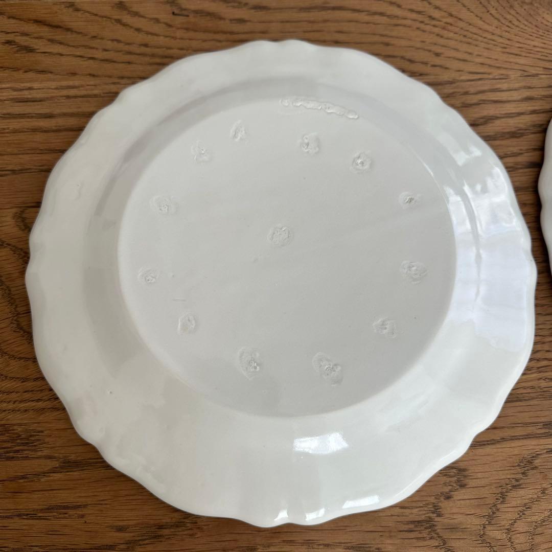 【未使用】河合竜彦　花リムプレート　26cm 2枚