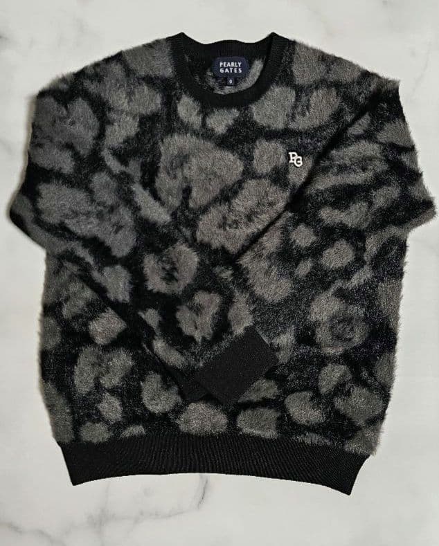 【PEARLY GATES】 レオパード柄セーター&スカート(セットアップ)