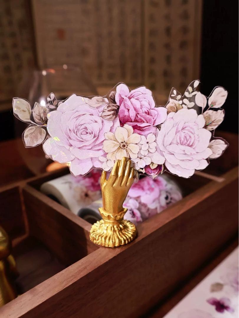 壹洱原创《紫雾纱》海外マスキングテープ　マステ 【2559】