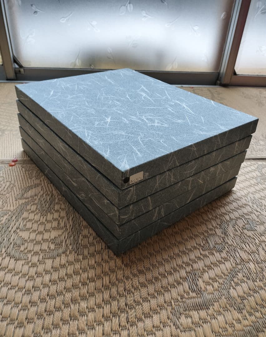 漆塗り 黒 長方形 膳 　5枚セット