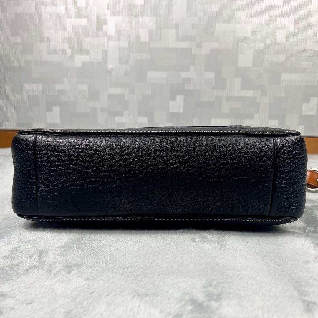 Coach ターンロック ワンショルダーバッグ ブラック 黒 レザー