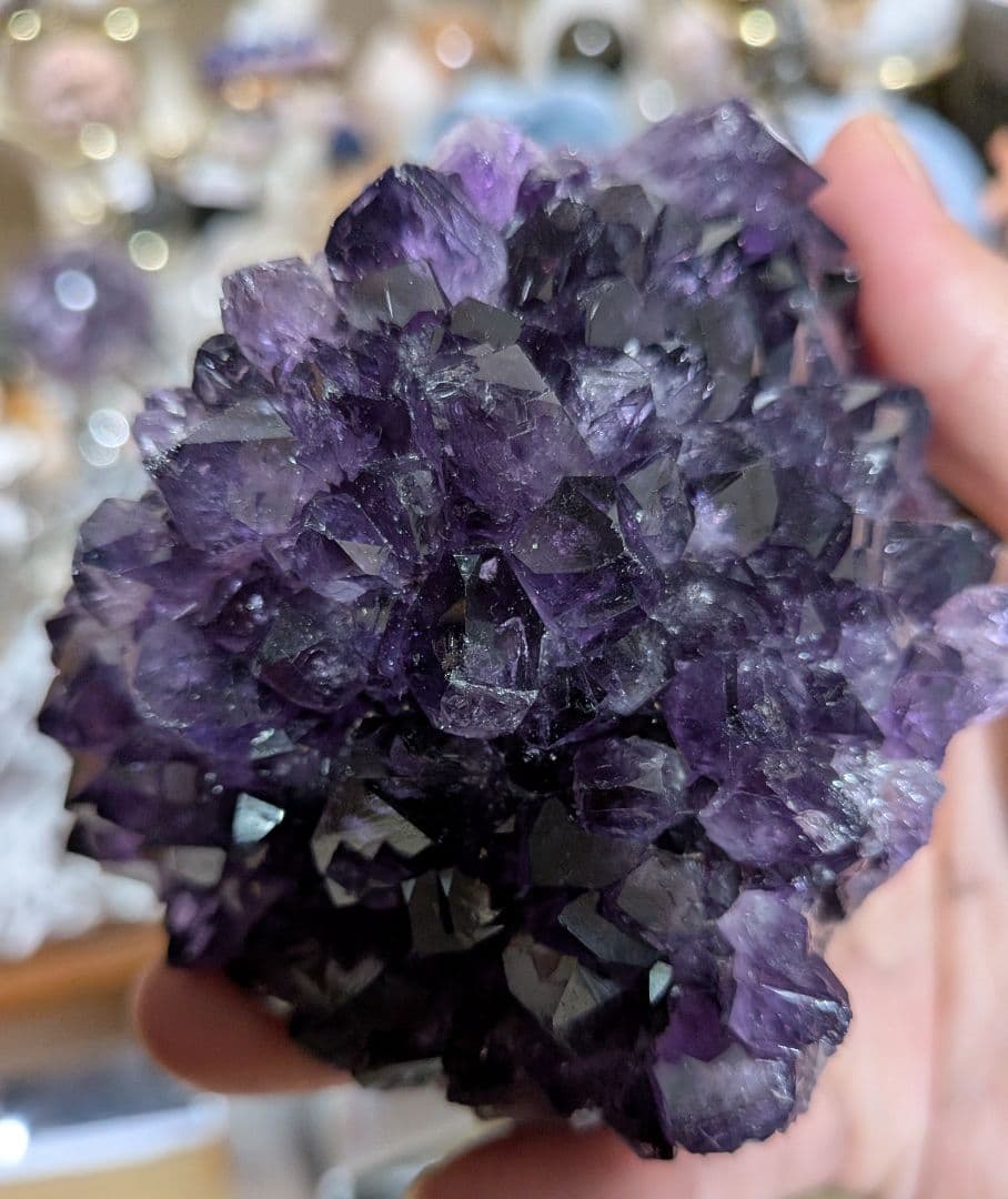 hhkk☆クラスター☆ウルグアイ産☆ファントム☆天使の指紋☆台座付き☆