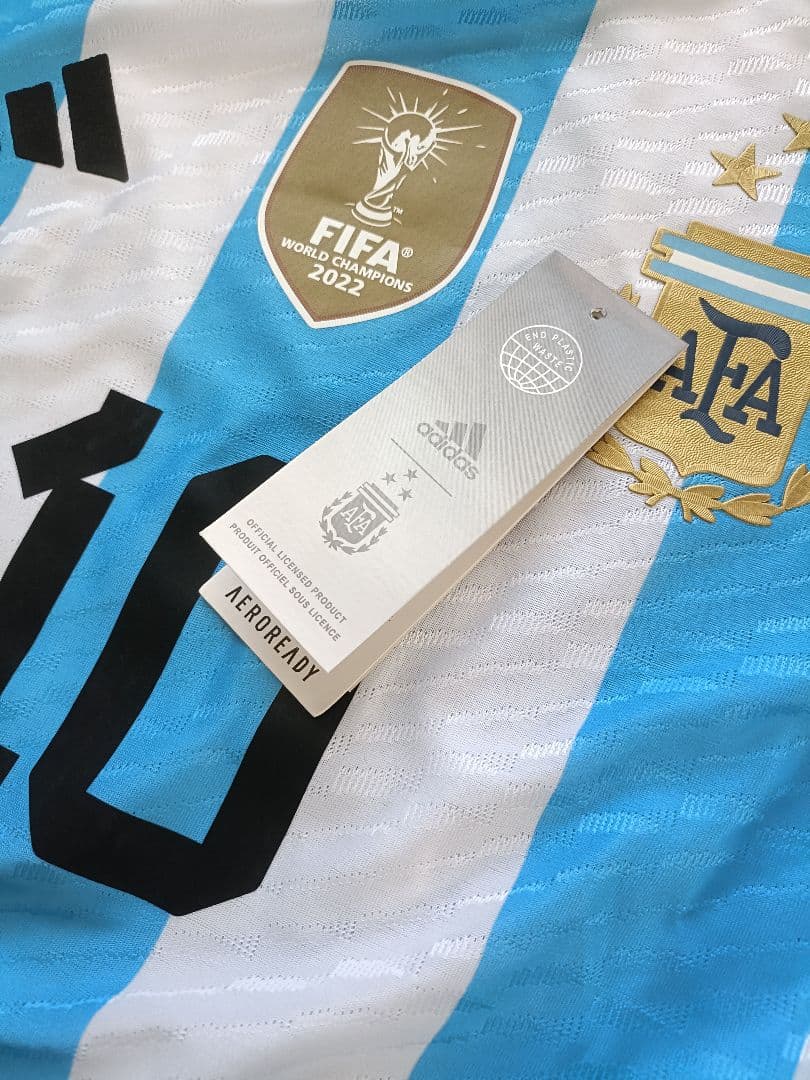 アルゼンチン代表 2022W杯カタール大会　メッシ10　オーセンティック