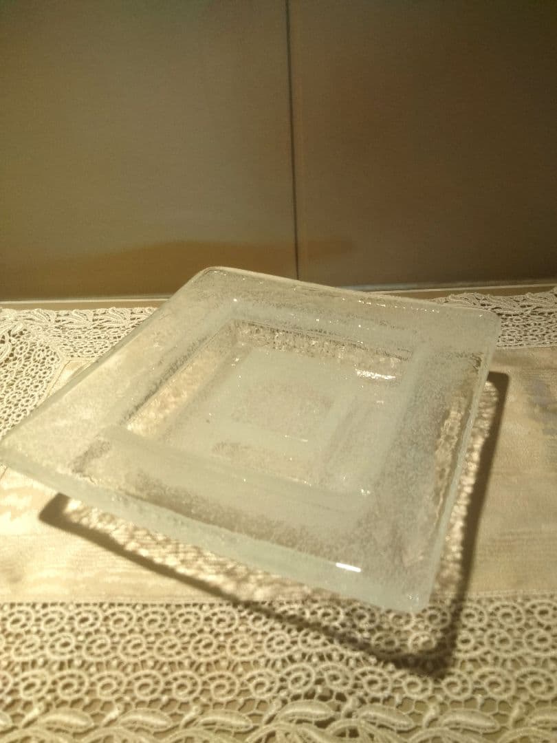 倉敷ガラス　小谷眞三　灰皿　glass ashtray