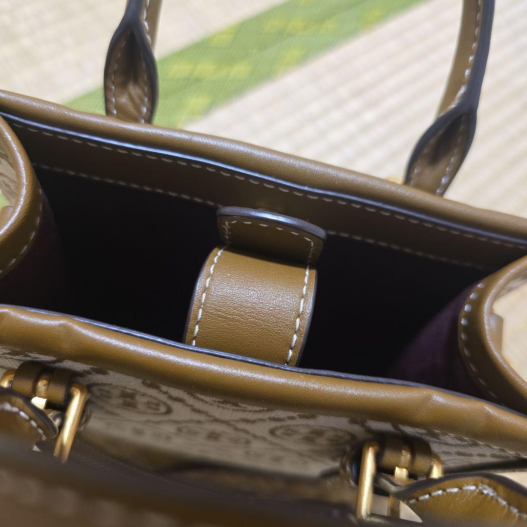 な*ち様 トリーバーチ tモノグラム ショルダーバッグ ブラウン