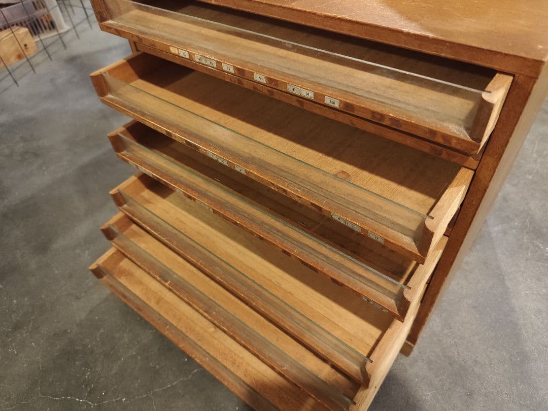 週末のみ値下げ☆　レトロ　木製　引き出し収納　アンティーク　ミシン糸　書類にも