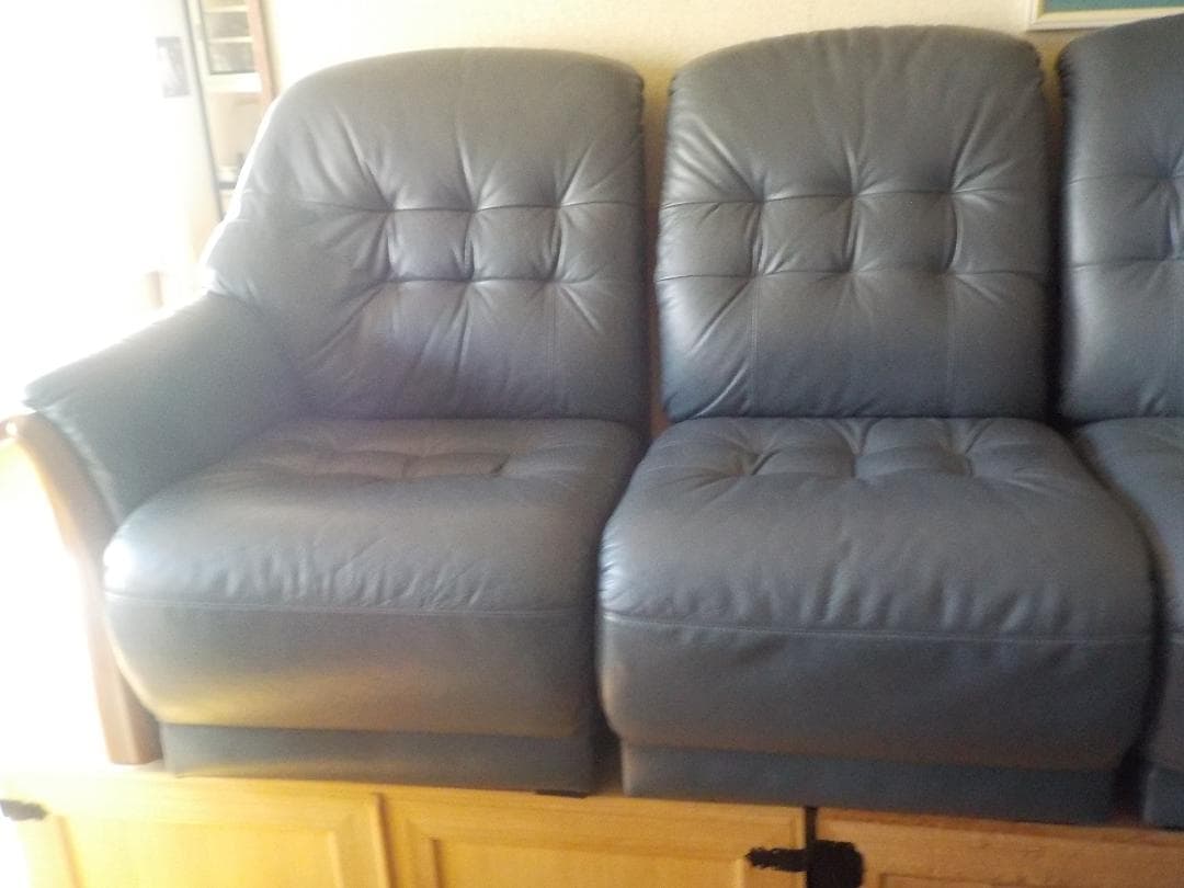 レザー　コーナーソファセット　五人掛け③