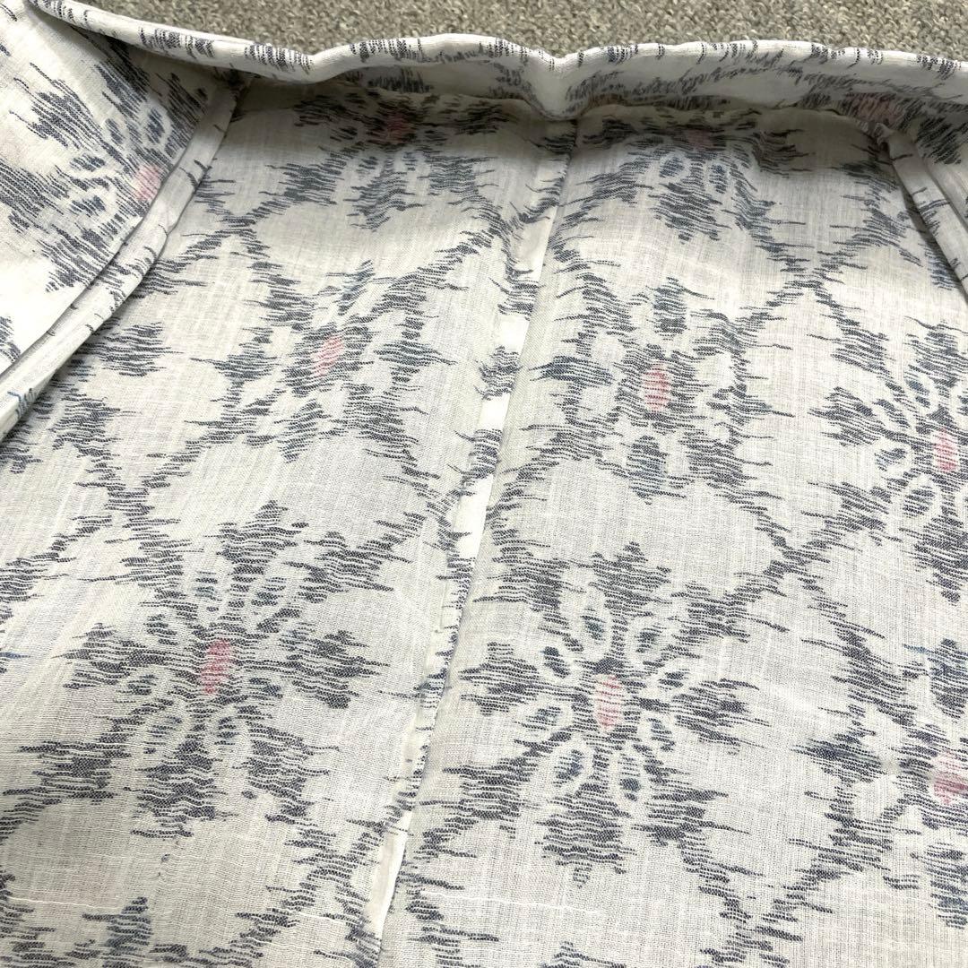 小千谷ちぢみ　着物　白　三越扱い