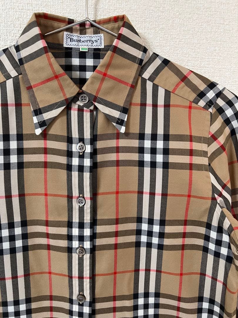 希少 Burberrys バーバリーズ ヴィンテージ ノバチェックシャツ 9号