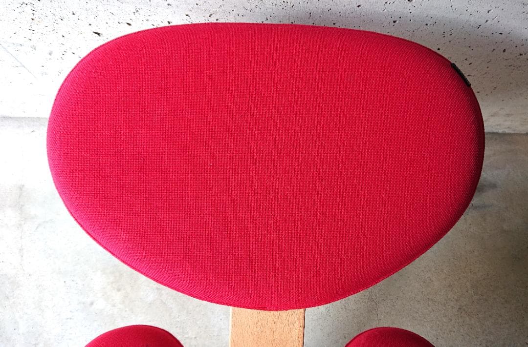 【良品】サカモトハウス バランスチェアイージー　レッド(ショートフレーム)