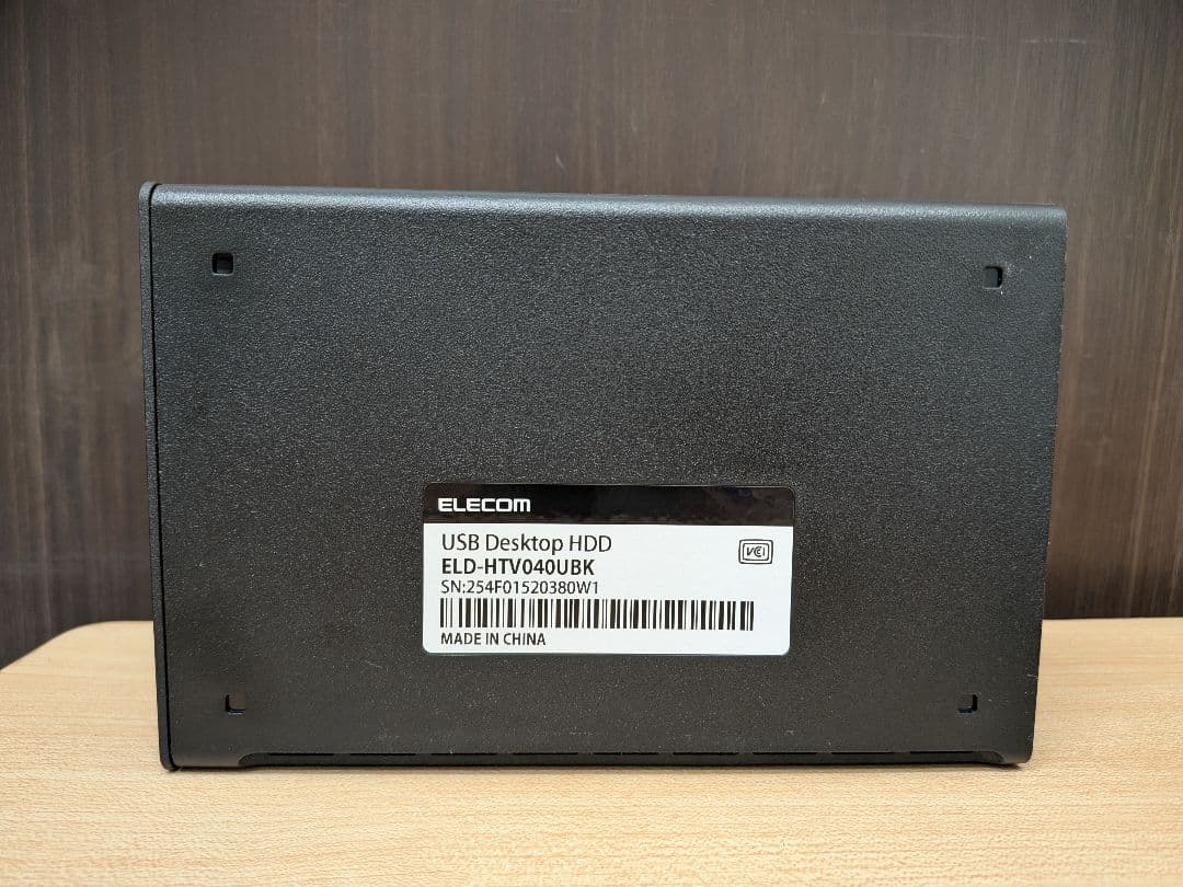 ELECOM 4TB 外付けハードディスク ELD-HTV040UBK