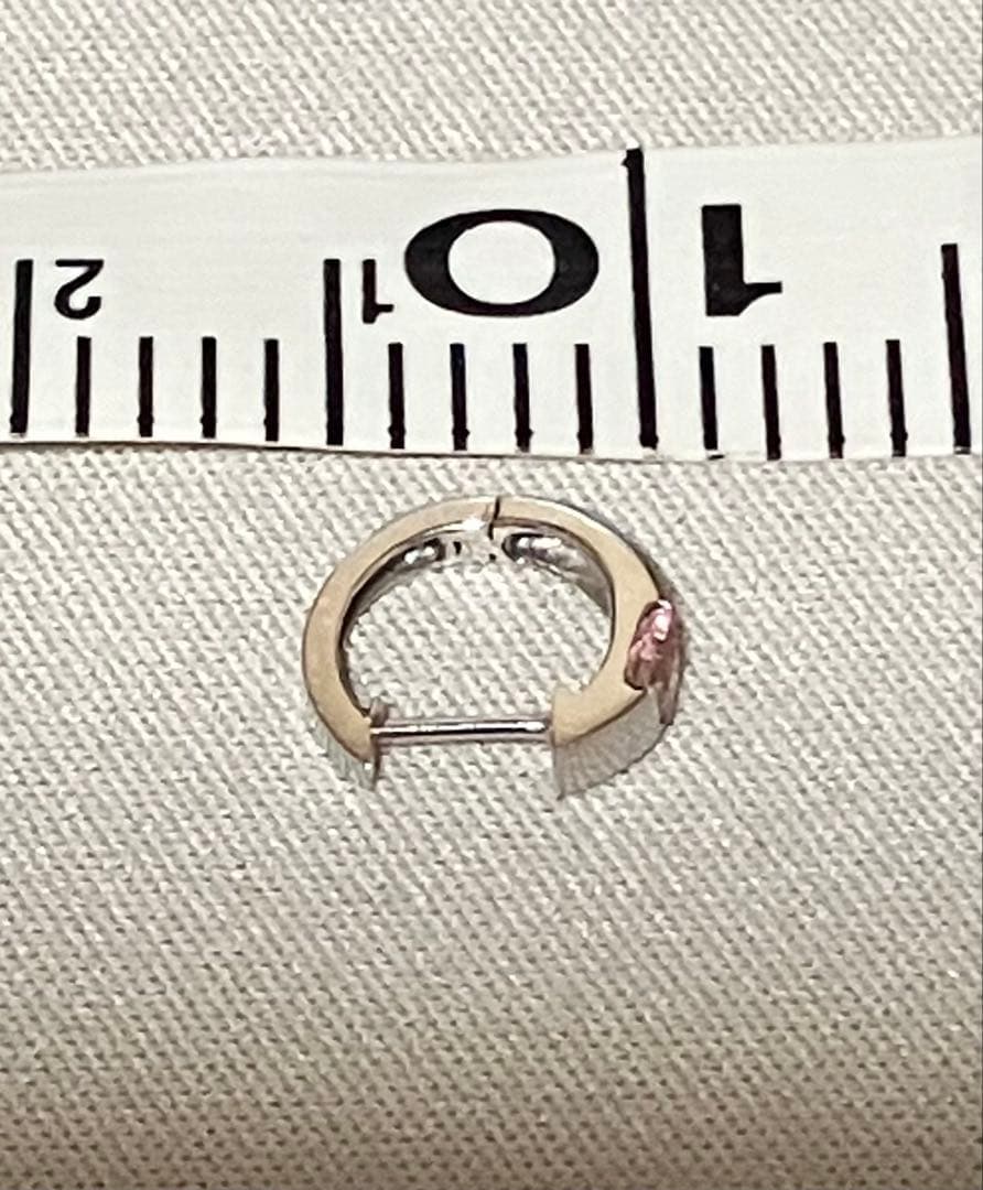 K18WG/フープピアス片耳用/中古