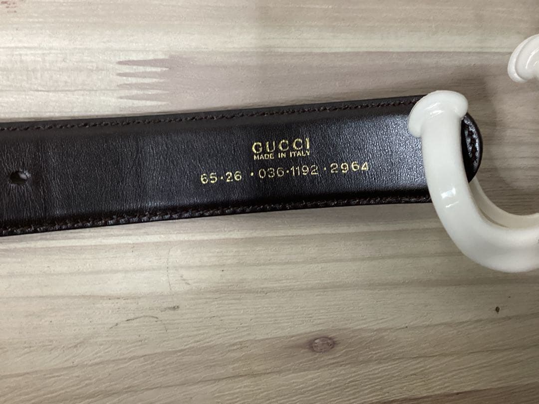 最終値下げ　美品　グッチ　レザーベルト　①